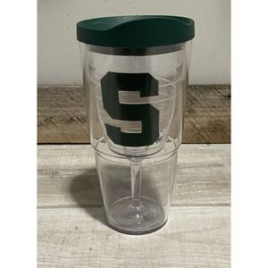 TERVIS Michigan State Spartan MSU‎  "S" Tumbler  16 oz Wine Glass Inside